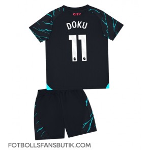 Manchester City Jeremy Doku #11 Replika Tredje Tröja Barn 2023-24 Kortärmad (+ Korta byxor)